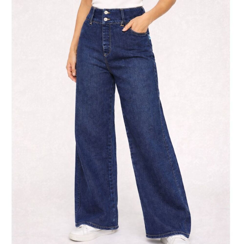 AGS Wide Leg Jeans High Rise Dark Wash Size 30 NWT Y2K 90s Denim NWT